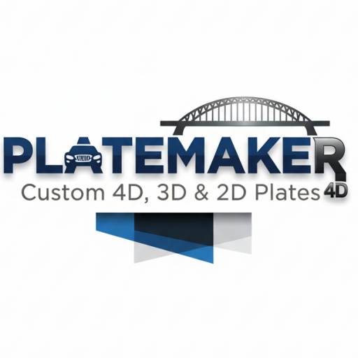 Plate Maker Near Me company logo featuring modern design for number plate manufacturing services